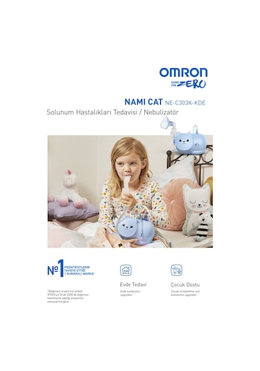 Omron Nami Cat, Çocuklara Uygun Sevimli Nebulizatör NE-C303K-KDE