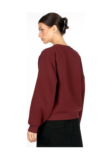Lee Cooper Tila Kadın O Yaka Sweatshirt Bordo-20061-bordo Bordo