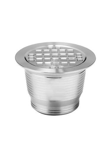 Mufunye 304 Paslanmaz Çelik Kahve Kapsülü Kare Delik + Toz Çekiç, Kaşık Ve Fırça İle - Yeniden Doldurulabilir, 5g Kapasite, Kaliteli Malzeme Diğer