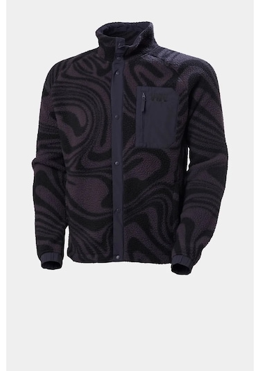 Helly Hansen Erkek Panorama Printed Pile Snap Mont Siyah