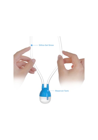 Yaozixa Mavi Bebek Burun Emici, U-şekilli Ters Akış Engeli, Yiyecek Dereceli Silikon, Konforlu Ve Güvenli Burun Temizliği
