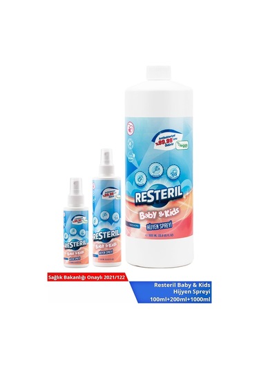 Resteril Alkolsüz Bebek - Çocuk Oyuncak Dezenfektan Hijyen Spreyi 1 L