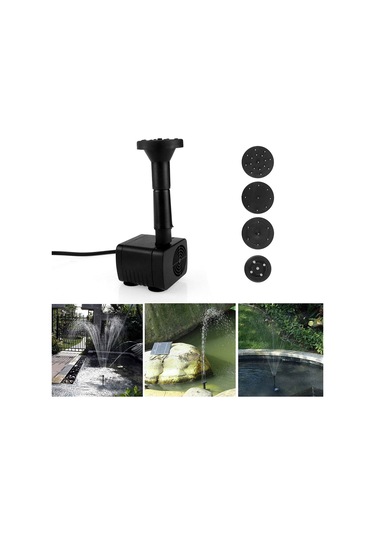 Shineyee Güneş Enerjili Kare Çeşme - 60cm Su Yüksekliği, Abs Malzeme, 7v/1.2w Panel