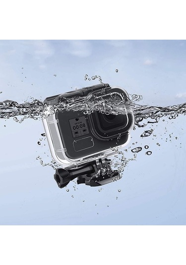 Shoot Go197-a Gopro Hero 8 Black için Su Geçirmez Housing