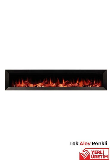 Magel 200 Elektrikli Şömine - Isıtıcısız, Metal Çerçeveli, Tek Re