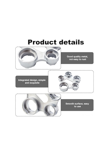 Moveevo Metal Evsel Tamir Anahtar Seti - 10 Fonksiyonlu Musluk, Mutfak Ve Banyo Arıza Tamiri Aracı Gümüş