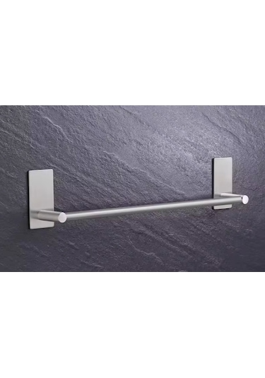 Havluluk Dik Rozetli 52cm Yapışkanlı Paslanmaz Çelik Krom Rengi Krom
