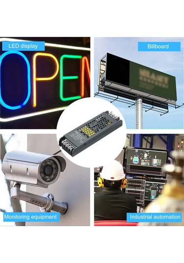 Lemestar Led Şeritler İçin 24v 150w Alüminyum Transformör - Ac190-240v'dan Dc'ye Dönüştürücü, Isınma Dağıtımı Ve Güvenlik Korumalarıyla