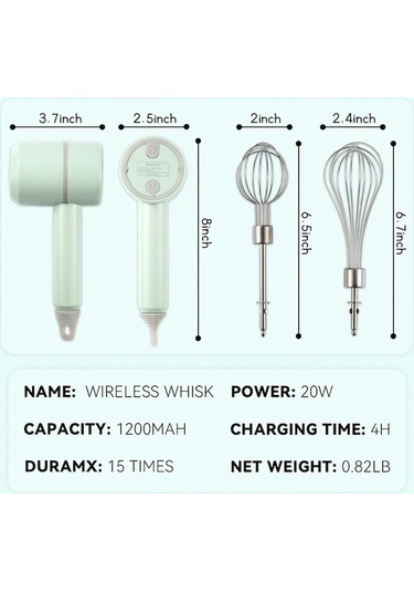 Ulzyvf Taşınabilir Blender Mikser Yeşil, Kırmızı Mutfak Aletleri El Mikseri Yeşil