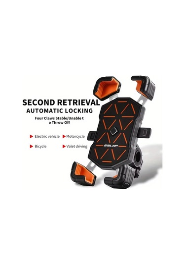 Motion003 Evrensel Bisiklet Ve Motosiklet Telefon Tutucu 11 43 18 29 Cm Siyah Sarı Siyah Sarı