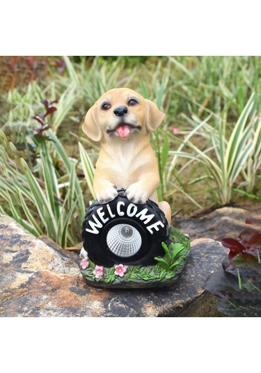 Gajeena Güneş Enerjili Köpek Şekilli Bahçe Lambası - Otomatik Aydınlatma, Ip65 Su Geçirmez, Dekoratif Ve Pratik, Dış Mekan Uygun