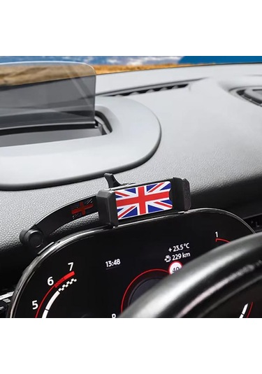 Araba Telefon Tutucu Aksesuarları Lcd Takometre Cep Telefonu Braketi Desteği Mını Cooper Clubman F54 F55 F56 F57 F60 2021 - 2023 Gri