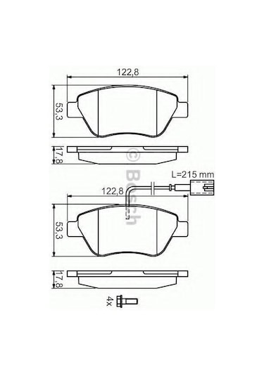 Fiat Linea Ön Fren Balatası 1.3 Dizel 95Hp Fişli 2008-2017 Bosch