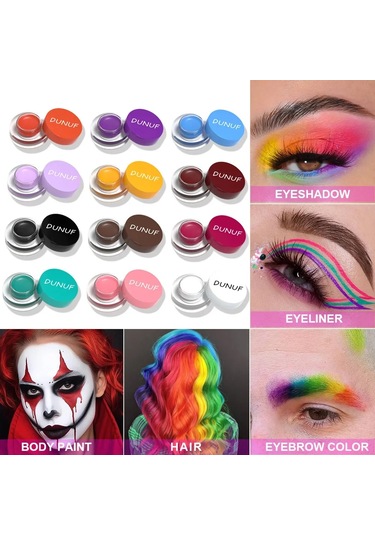 Su Geçirmez Ve Dayanıklı Mat Göz Farı Eyeliner Krem 12 Renkli Kaş Boyası Krem 113 C01