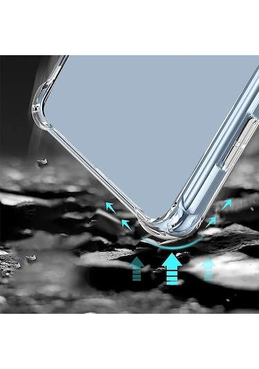 İphone 14 Pro Max Kılıf Round Seri Köşe Korumalı Şeffaf Silikon Kapak