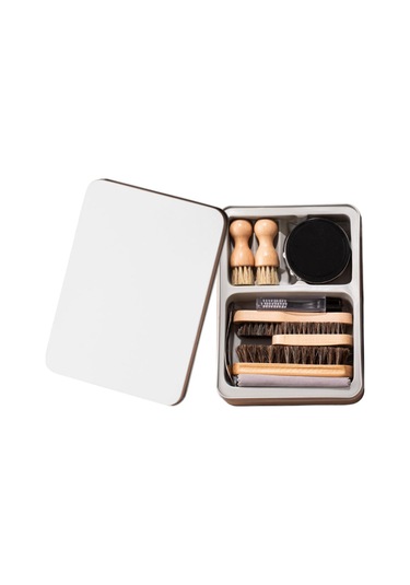 Homyl Dericilik Için Ayakkabı Bakımı Ve Lehçe Kiti Metal Siyah