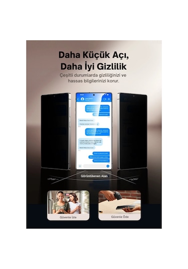 Safeus Tam Kaplayan Hayalet Parmak İzi Bırakmayan Safir Ekran Koruyucu Cam , Samsung S25 Plus İle Uyumlu