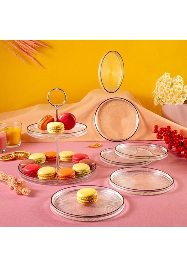 Fecra Loren 7 Parça Servis Ve Sunum Seti Siyah Fileli