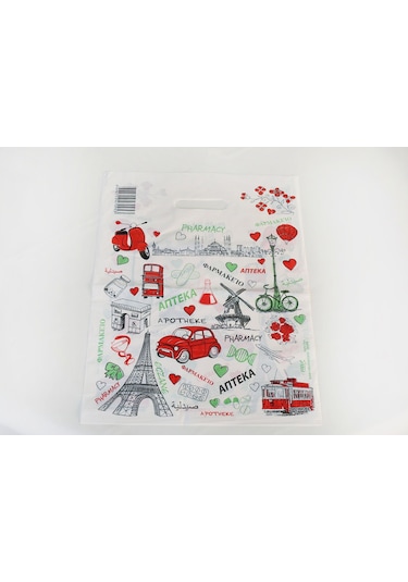 Eczane Poşeti Bio Avrupa Temalı Battal Boy 50'li 30 x 40 CM