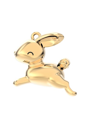 Chocli 18 Ayar Altın Kaplama Tavşan Kolye