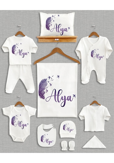 Bebeqon Bbqn1135 İsme Özel 11'li Organik Hastane Çıkışı Çok Renkli