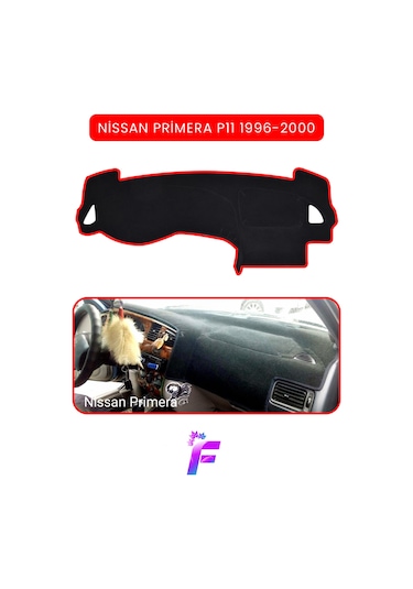 Nissan Primera 1996-2000 Torpido Örtüsü Güneşten Korur Kolay Montaj Tam Uyum Td87 Kırmızı