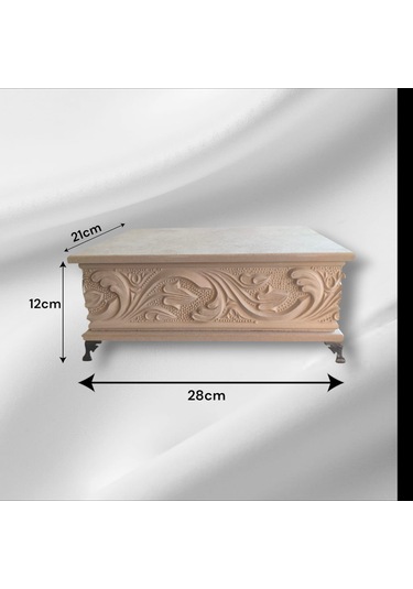 Ahşap- Ham Mdf-takı-aksesuar-çok Amaçlı- Dikdörtgen Kutu
