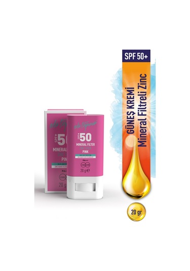 Eda Taşpınar Mineral Filtreli Pink Zinc Stick Güneş Kremi SPF50+ 20 G