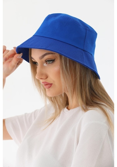 Kadın Balıkçı Saks Kova Bucket Şapka Saks