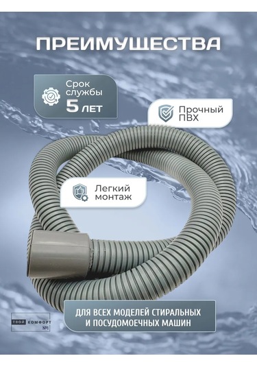 Tvoj Komfort Çamaşır Ve Bulaşık Makineleri İçin 2.5 M Tahliye Hortumu 320561795