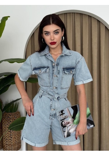 Tone Denim Tulum Açık Mavi