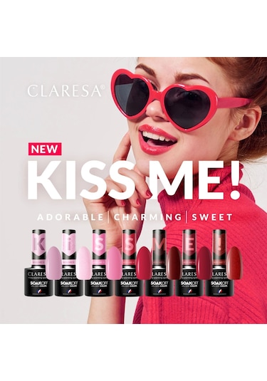 Claresa Kalıcı Oje Kiss Me 2 Simli Açık Pembe 5g