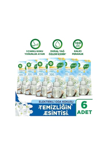 Air Wick Elektrikli Oda Kokusu Yedek Şişe Temizliğin Esintisi X 6 Temizliğin Esintisi