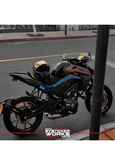Cfmoto 250nk Sticker Orta Şase Şimşek Yıldırım Sticker Deseni Dekor Sticker Diğer