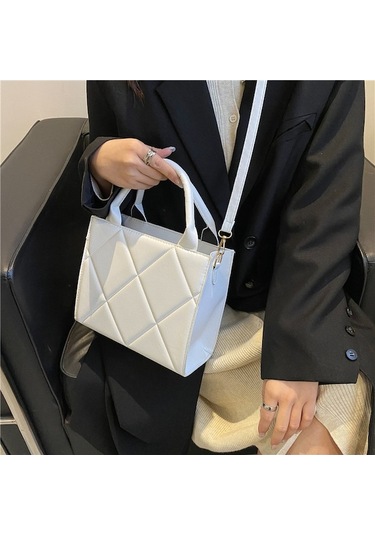 Didadodo Şık, Elmas Detaylı Tote Çanta-siyah, Gümüş Renk Siyah