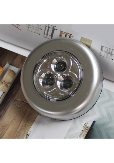 Jms Akülü 3led Kabin Altı Dokunmatik Çubuk Gece Işığı Dolabı Mutfak Merdiven Dolabı İçin Gümüş