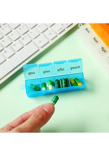 Mufunye Pratik Hap Organizer - 18.3x11.4x2.3cm Boyut, 120g Hafif Ve Taşınabilir