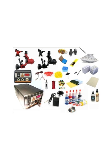 Dijital Adaptörlü Çift Makinalı Dragon Fly Dövme Seti-135902