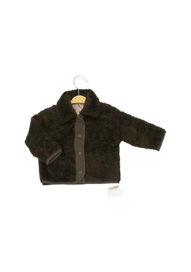 Erkek Bebek Peluş Mont-13601 Kahverengi