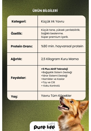 Pure Life Plus Somonlu Küçük Irk Yavru Köpek Maması 2500 G