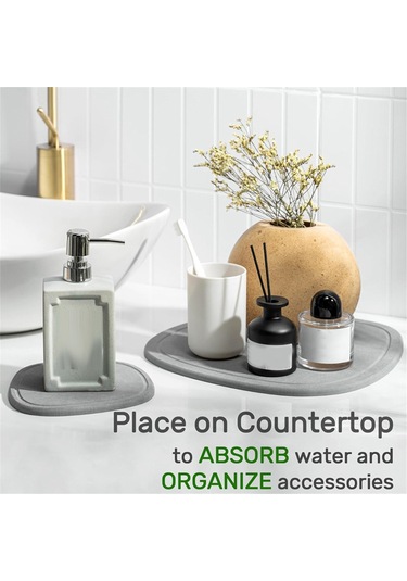 Xurunkeji Adet Bitki Tabağı, Hızlı Kuruyan Bitki Tepsisi, Diyatomlu Toprak Bitki Su Tutma Tepsisi İç Ve Dış Mekanlar İçin Koyu Gri