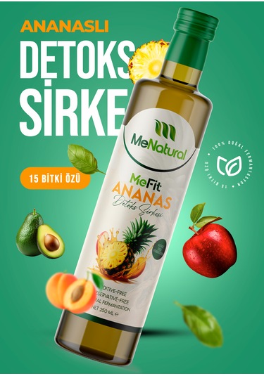 Menatural Mefit Ananaslı Detoks Sirkesi - 250 ML