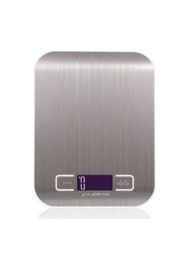 Besthome1 Anasayfa Mutfak Terazisi Gümüş 10kg/1g Hassasiyetli Şarjlı Ve Pil Desteği Abs+paslanmaz Çelik G, Lb, Oz, Ml, Kg Birim Gümüş