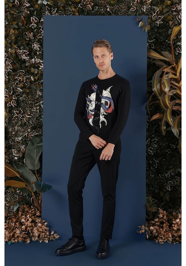 Ts 865 Siyah Spor T-shirt Siyah