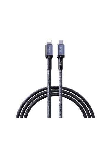 Lenyes Lc509 Type-c To Lightning Pd 30w Örgü Tasarımlı Hızlı Şarj Özellikli Şarj Kablosu 1m Siyah Siyah