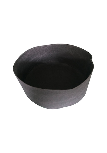 80x30cm 150l Keçe Dikim Varil Kapalı Dış Yuvarlak Bitki Çantası Dokumasız Fide Çantası Siyah