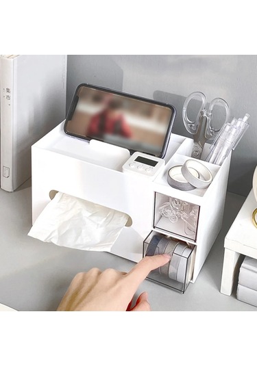 Beyaz-1pc-peçete Tutucu Kapak Tuvalet Kağıdı Mendil Durumda Katı Basit Şık Ofis Ev Araba Mendil Organizatör Konteyner