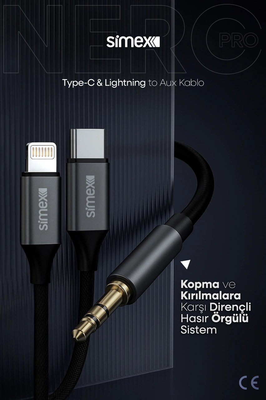 Simex 2in1 Dac Sa-03 Auxpro Kumaş Aux Kablosu
