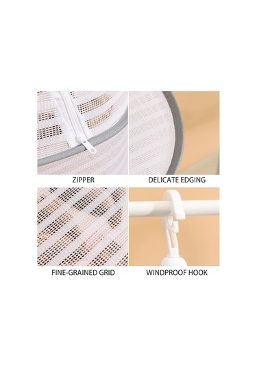 Lemestar 3 Katlı Çok Amaçlı Bitki Kurutma Ağı - Fırça Desenli Çok Katlı Kurutma Ağı