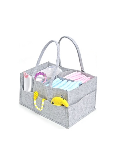 Sones Mumya Çantası Depolama Çok İşlevli Annelik Çantaları Düzenleyici Bebek Arabası Aksesuarları, Boyut: 33x23x18cm, Renk: Bej Diğer